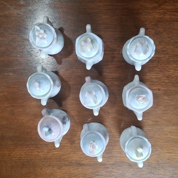 Enesco Precious Moments Porcelain Teapot Spice Jars 1995 - Picture 2 of 11